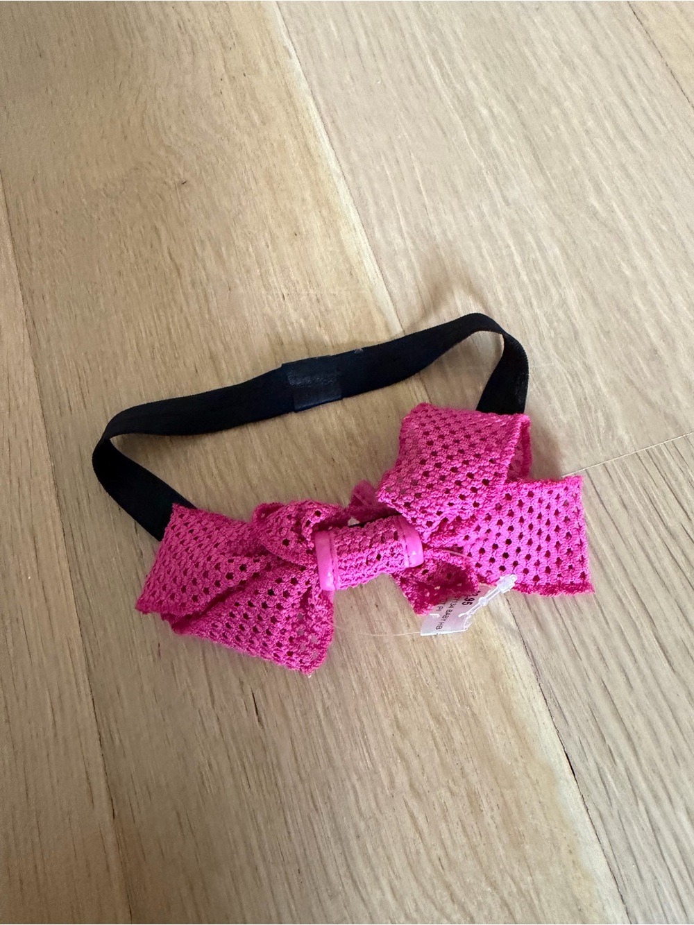 Kids Crochet Bow Headband - Hot Pink